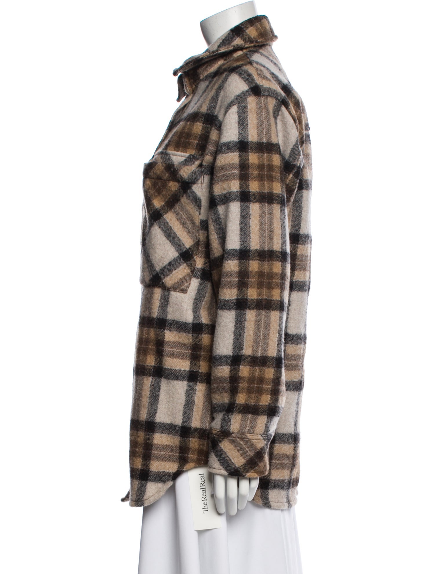 AYR Virgin Wool Plaid Print Jacket