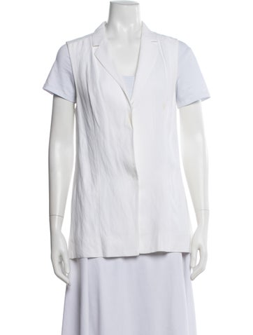 Pre-owned Ayr Linen Vest In White