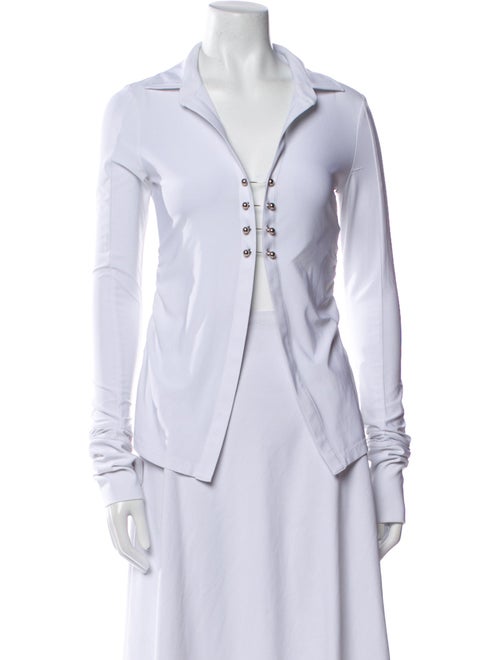 AYA MUSE x DANI MICHELLE V-Neck Long Sleeve Button-Up Top