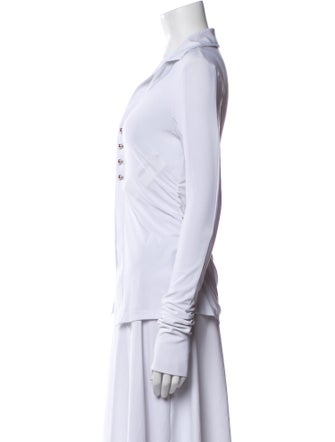 AYA MUSE x DANI MICHELLE V-Neck Long Sleeve Button-Up Top