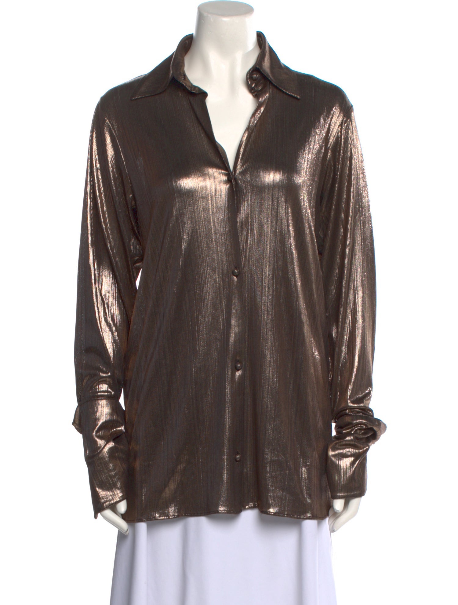 Azeeza Long Sleeve Button-Up Top w/ Tags