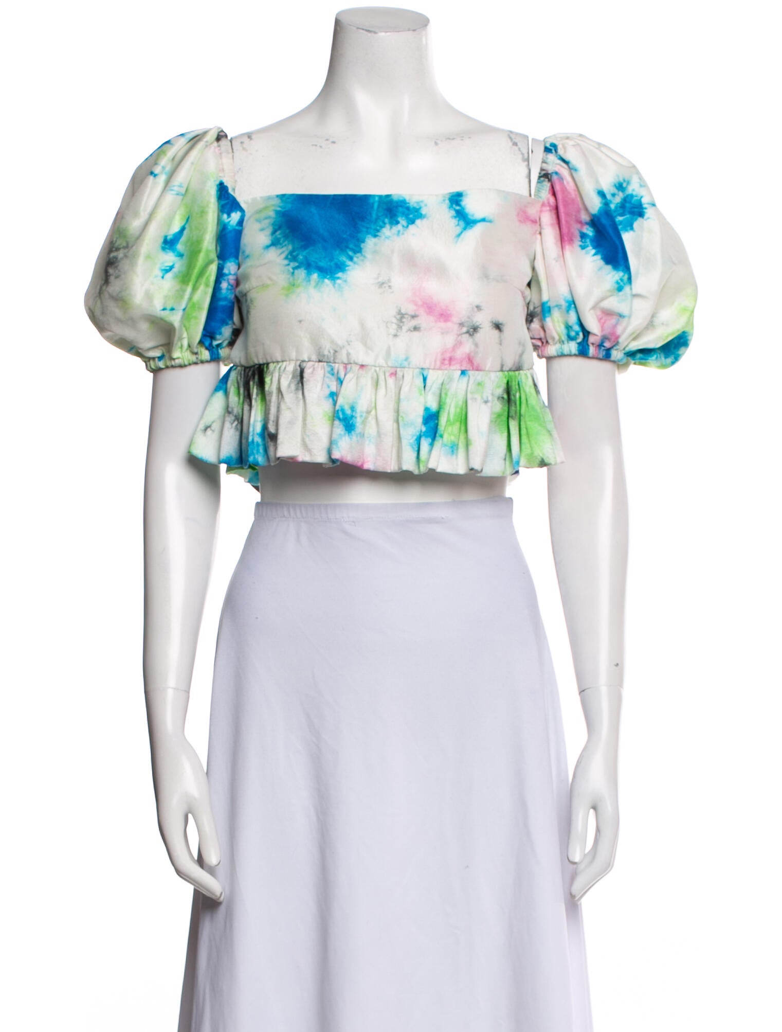 Azeeza Silk Floral Print Crop Top