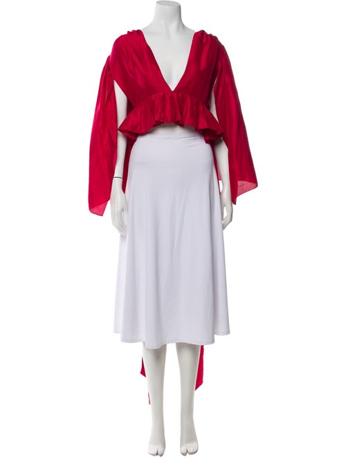 Azeeza Silk V-Neck Crop Top