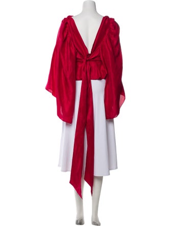 Azeeza Silk V-Neck Crop Top