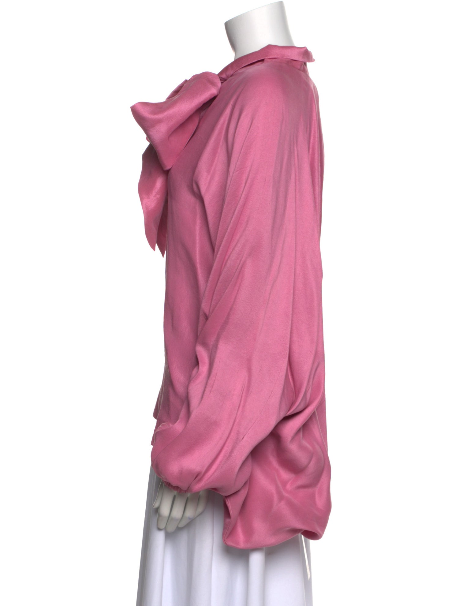 Azeeza Silk Mock Neck Blouse