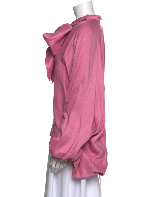 Azeeza Silk Mock Neck Blouse