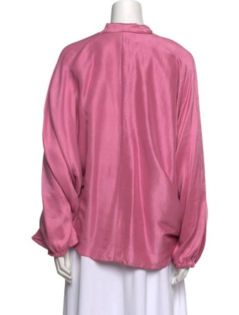 Azeeza Silk Mock Neck Blouse