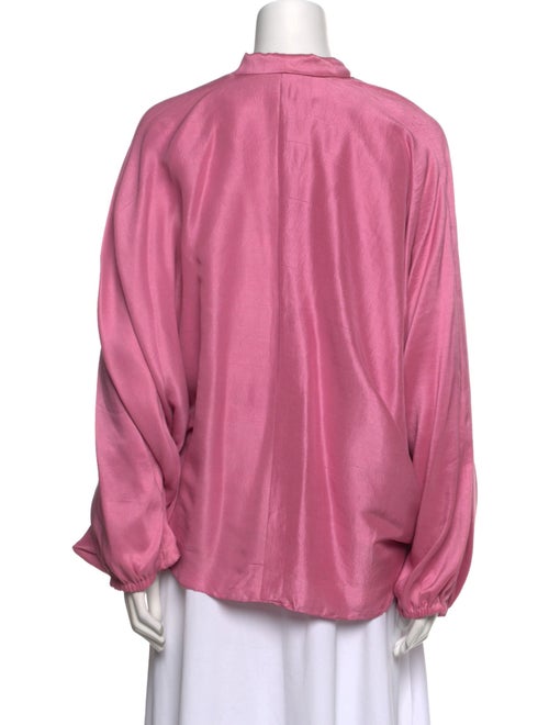 Azeeza Silk Mock Neck Blouse