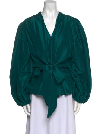 Azeeza Silk V-Neck Blouse