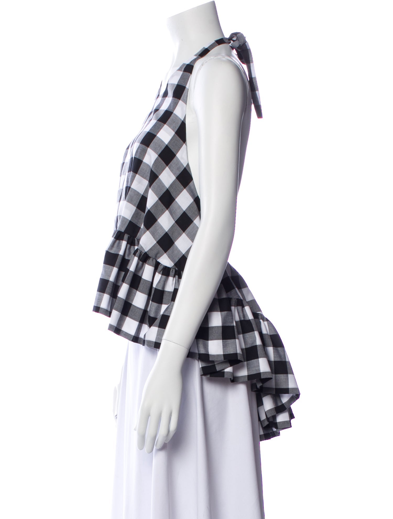 Azeeza Plaid Print Halterneck Crop Top w/ Tags