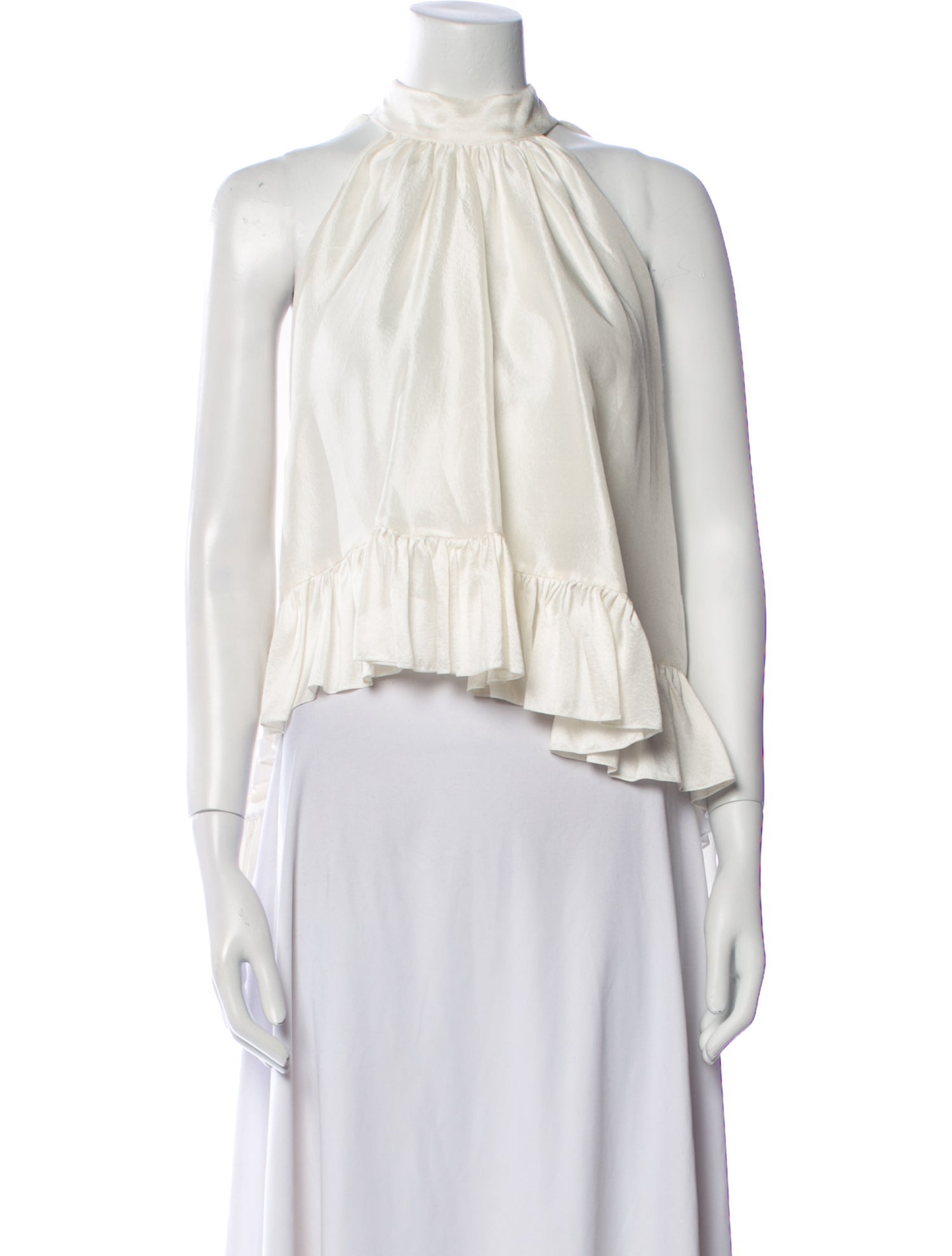 Azeeza Silk Halterneck Crop Top