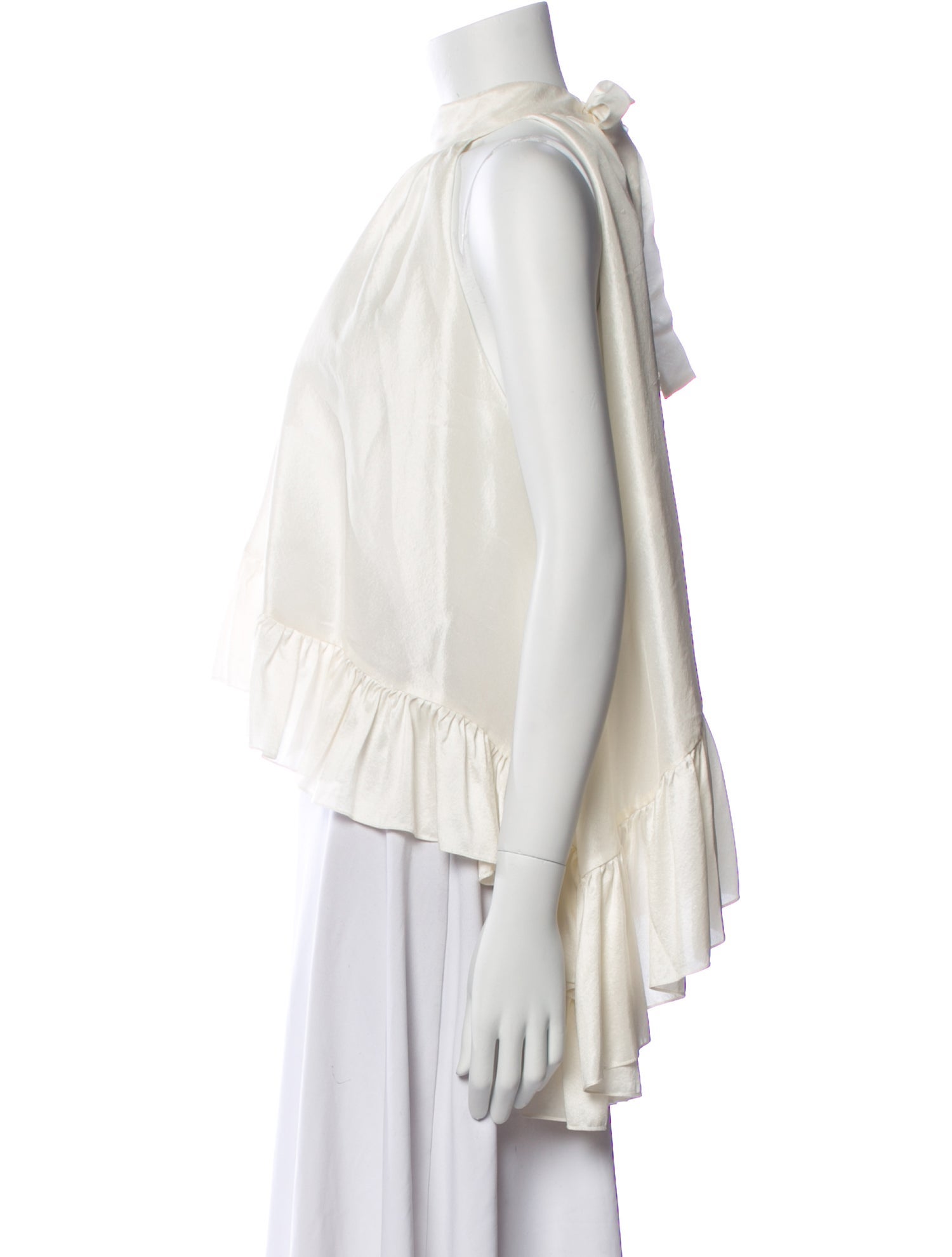 Azeeza Silk Halterneck Crop Top