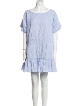 Azeeza Bateau Neckline Mini Dress