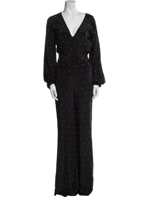 Azeeza Polka Dot Print V-Neck Jumpsuit