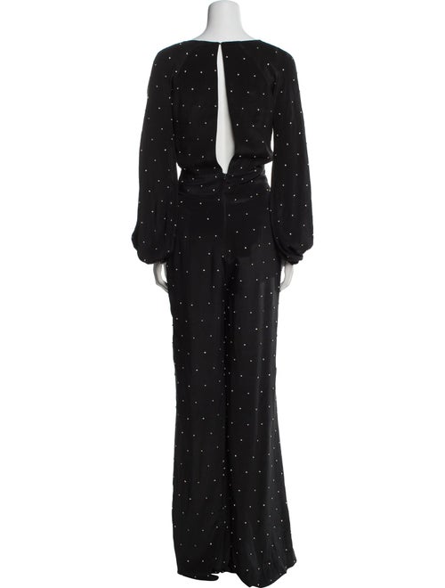 Azeeza Polka Dot Print V-Neck Jumpsuit