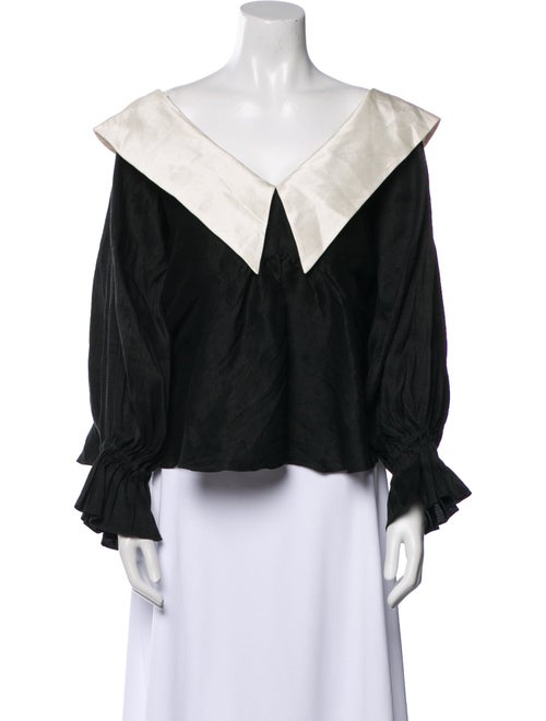 Azeeza Silk V-Neck Blouse