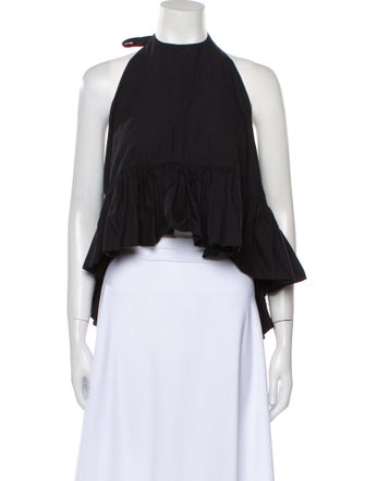 Azeeza Halterneck Sleeveless Crop Top