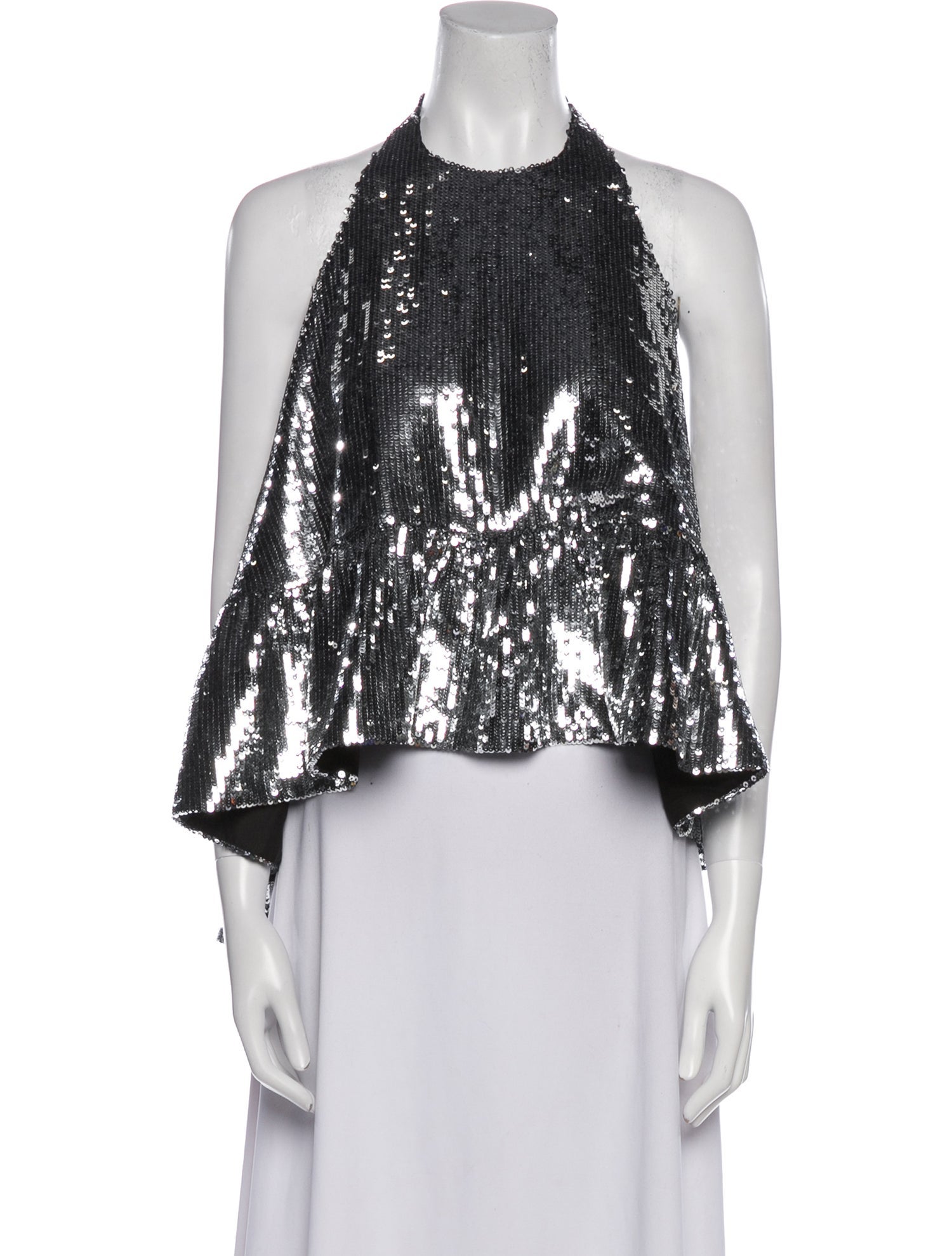 Azeeza Halterneck Sleeveless Crop Top