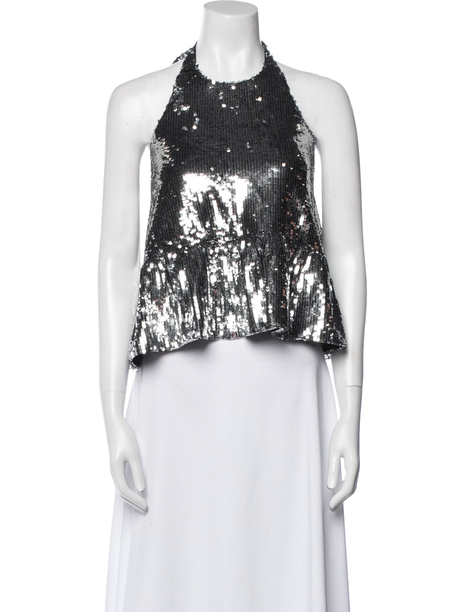 Azeeza Halterneck Sleeveless Crop Top