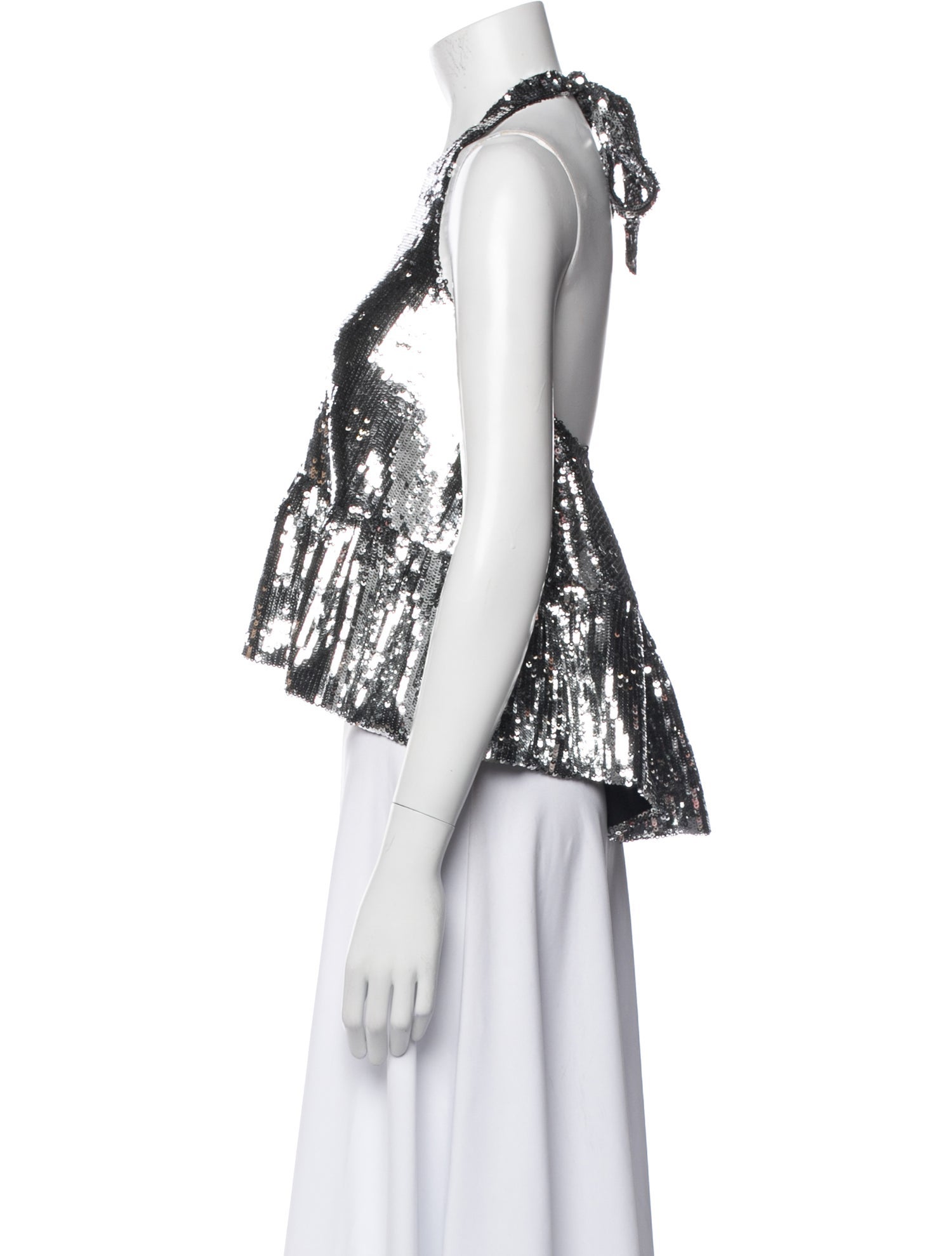 Azeeza Halterneck Sleeveless Crop Top