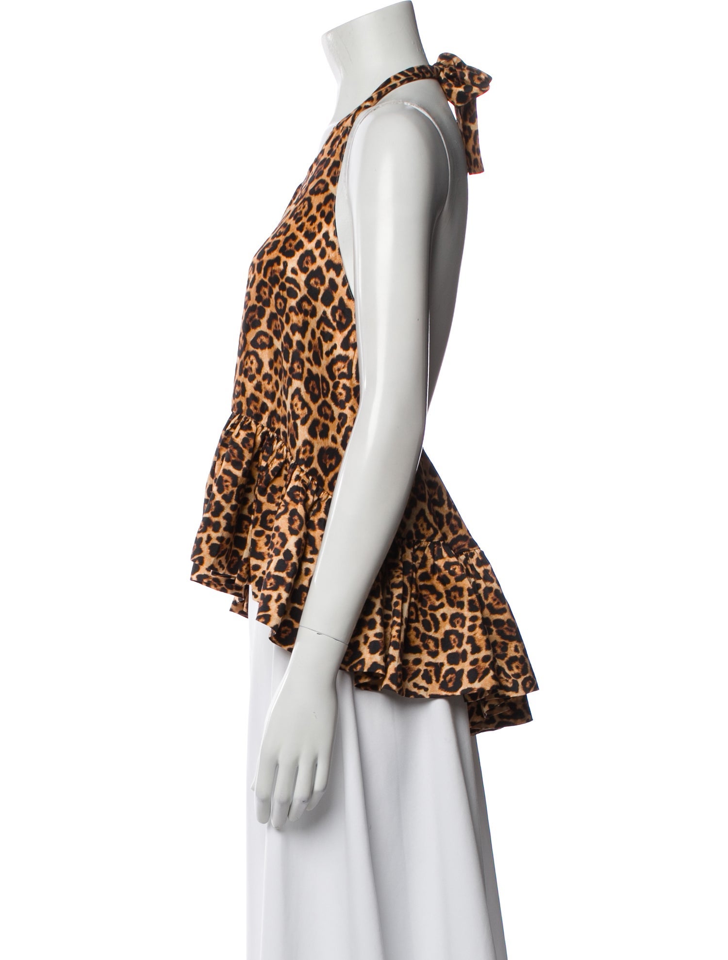 Azeeza Silk Animal Print Crop Top