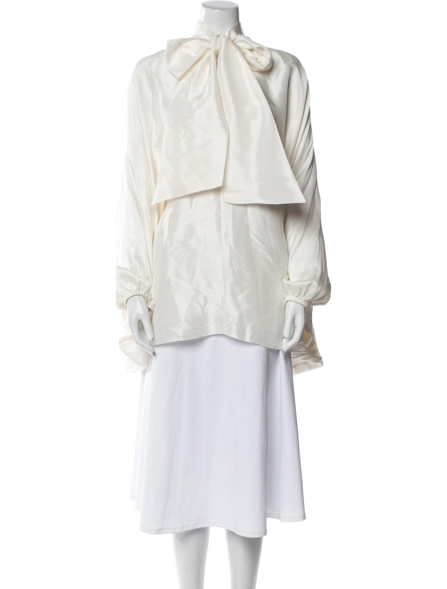 Azeeza Silk Mock Neck Blouse w/ Tags