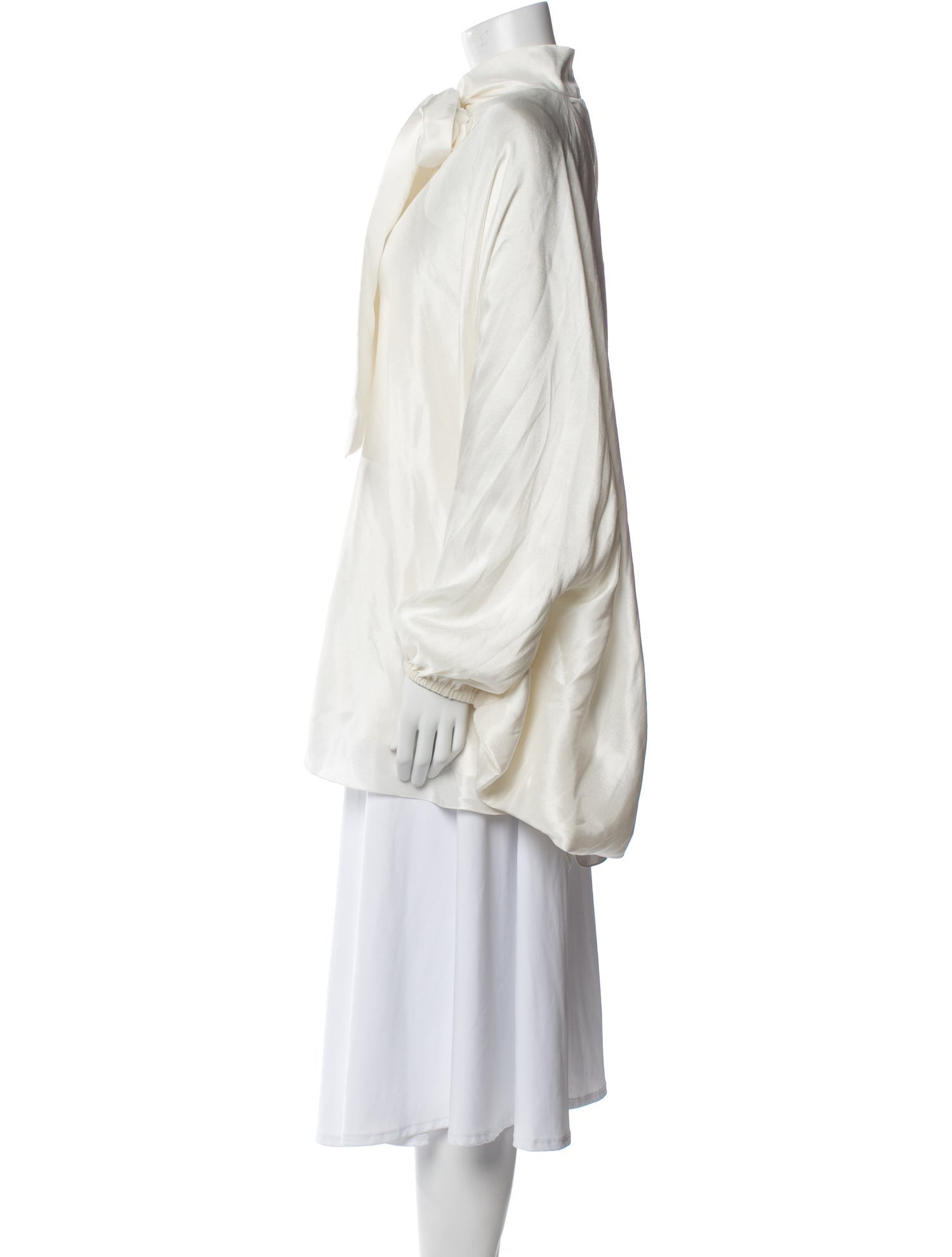 Azeeza Silk Mock Neck Blouse w/ Tags