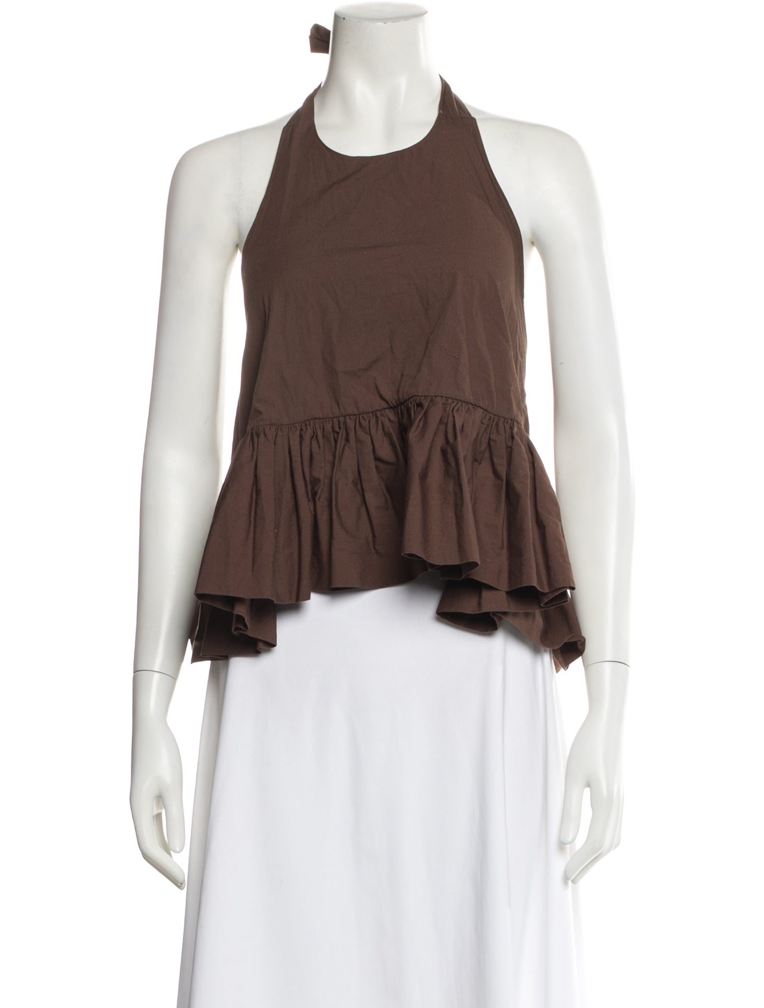 Azeeza Halterneck Sleeveless Crop Top