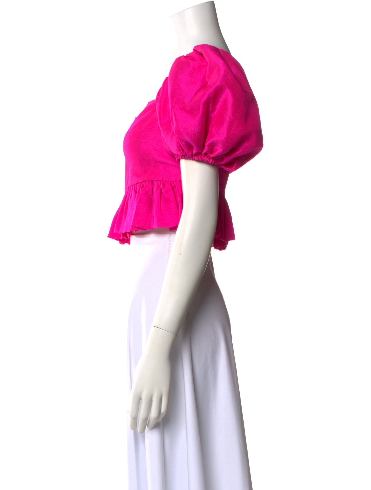 Azeeza Silk Square Neckline Crop Top