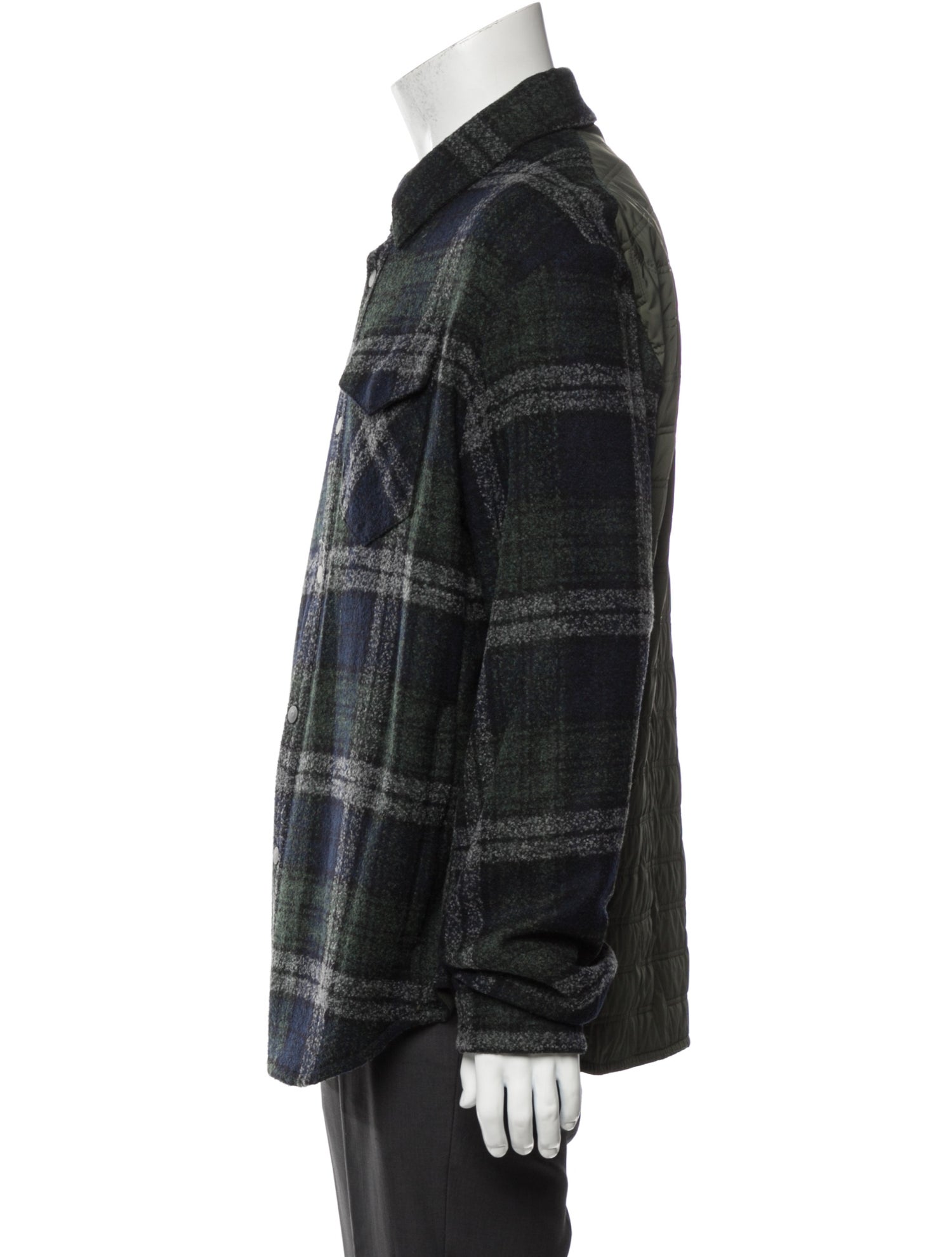 Aztech Mountain Virgin Wool Plaid Print Bomber Jacket