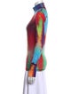 Aztech Mountain Tie-Dye Print Turtleneck Sweatshirt