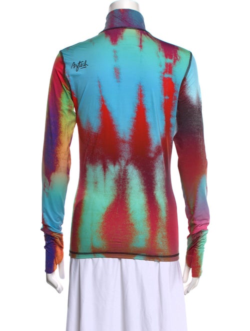 Aztech Mountain Tie-Dye Print Turtleneck Sweatshirt