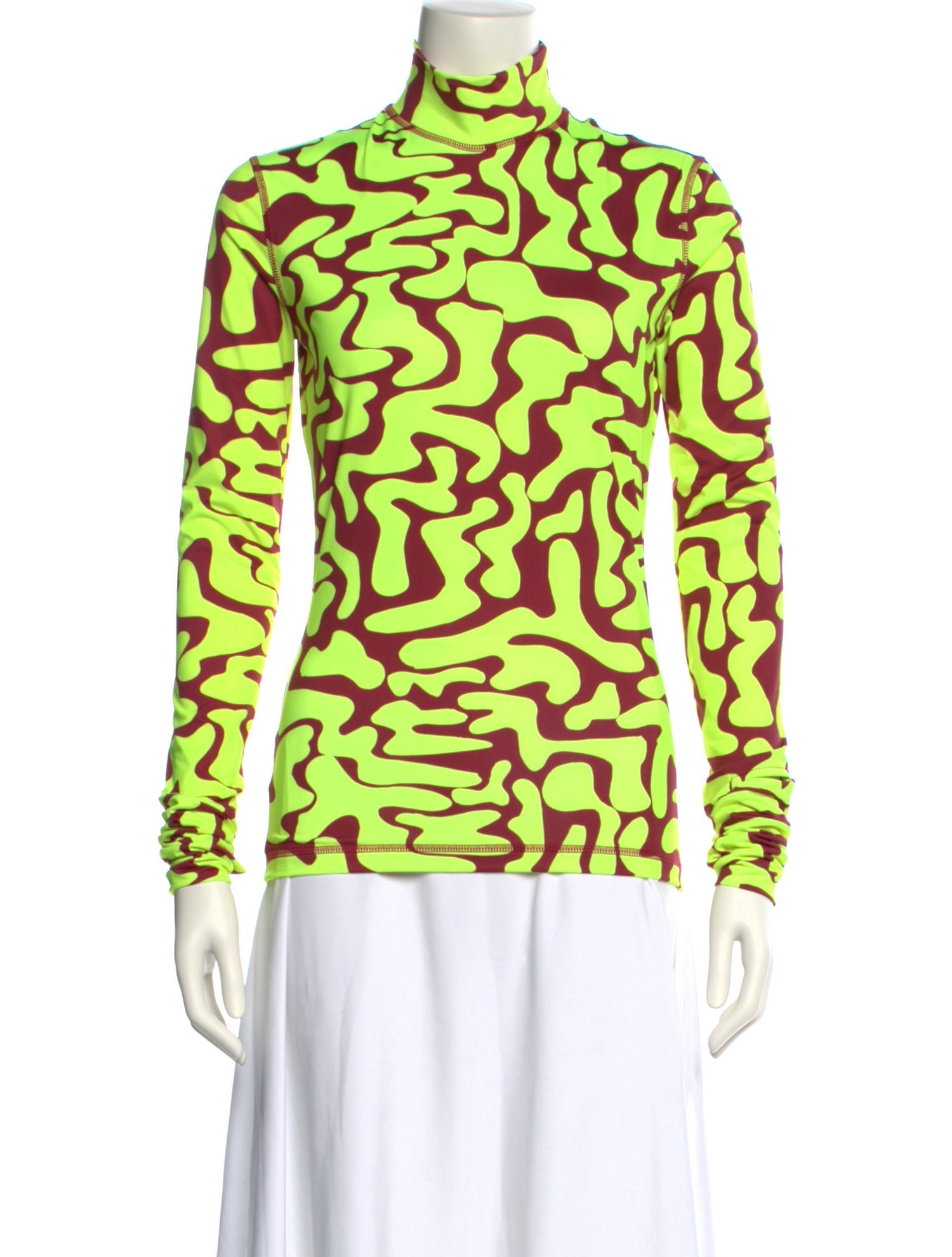 Aztech Mountain Printed Turtleneck Top