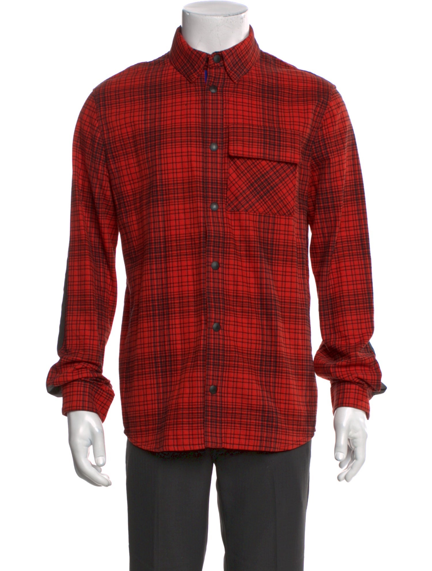 Aztech Mountain Plaid Print Long Sleeve Dress Shirt