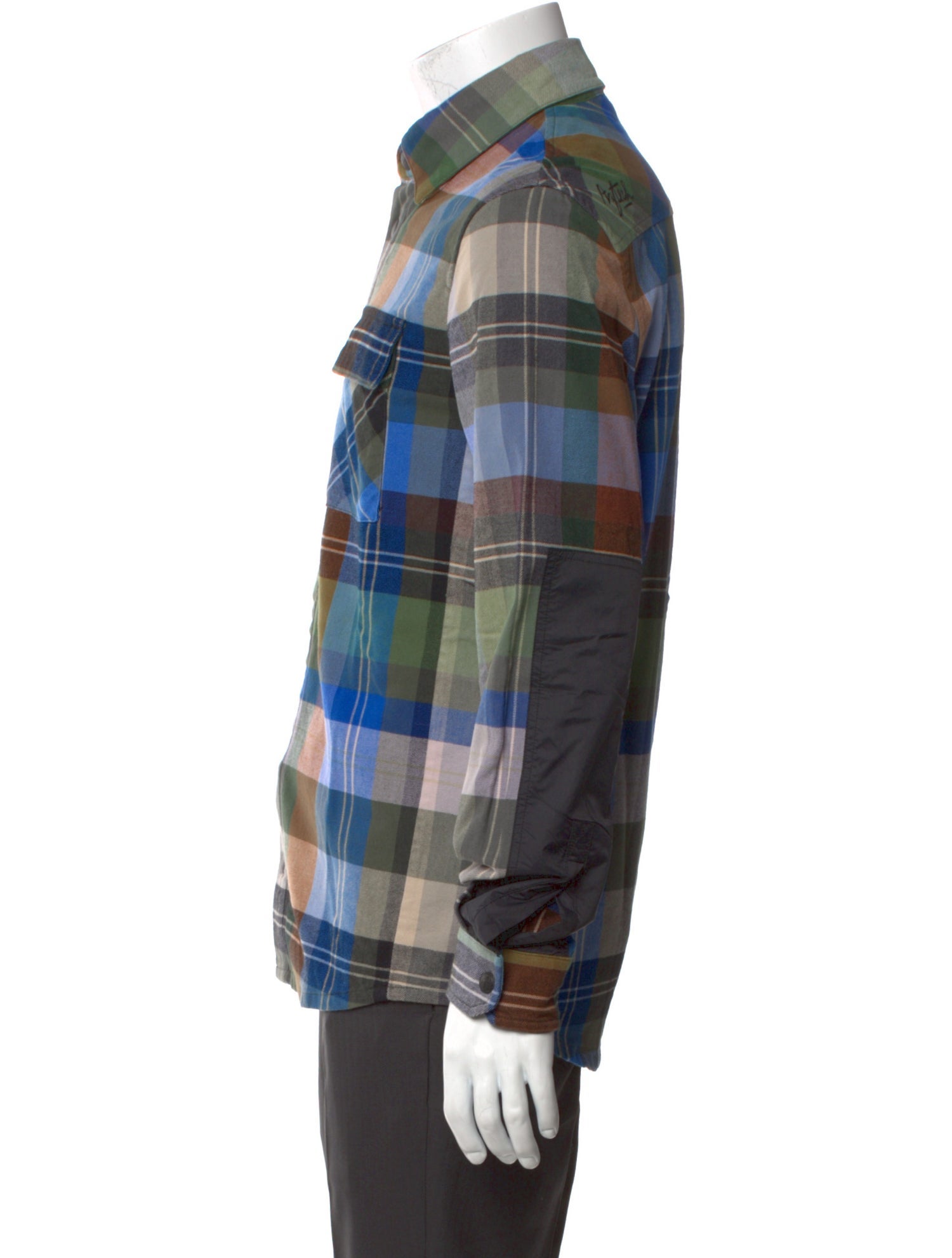 Aztech Mountain Plaid Print Long Sleeve Western Shirt