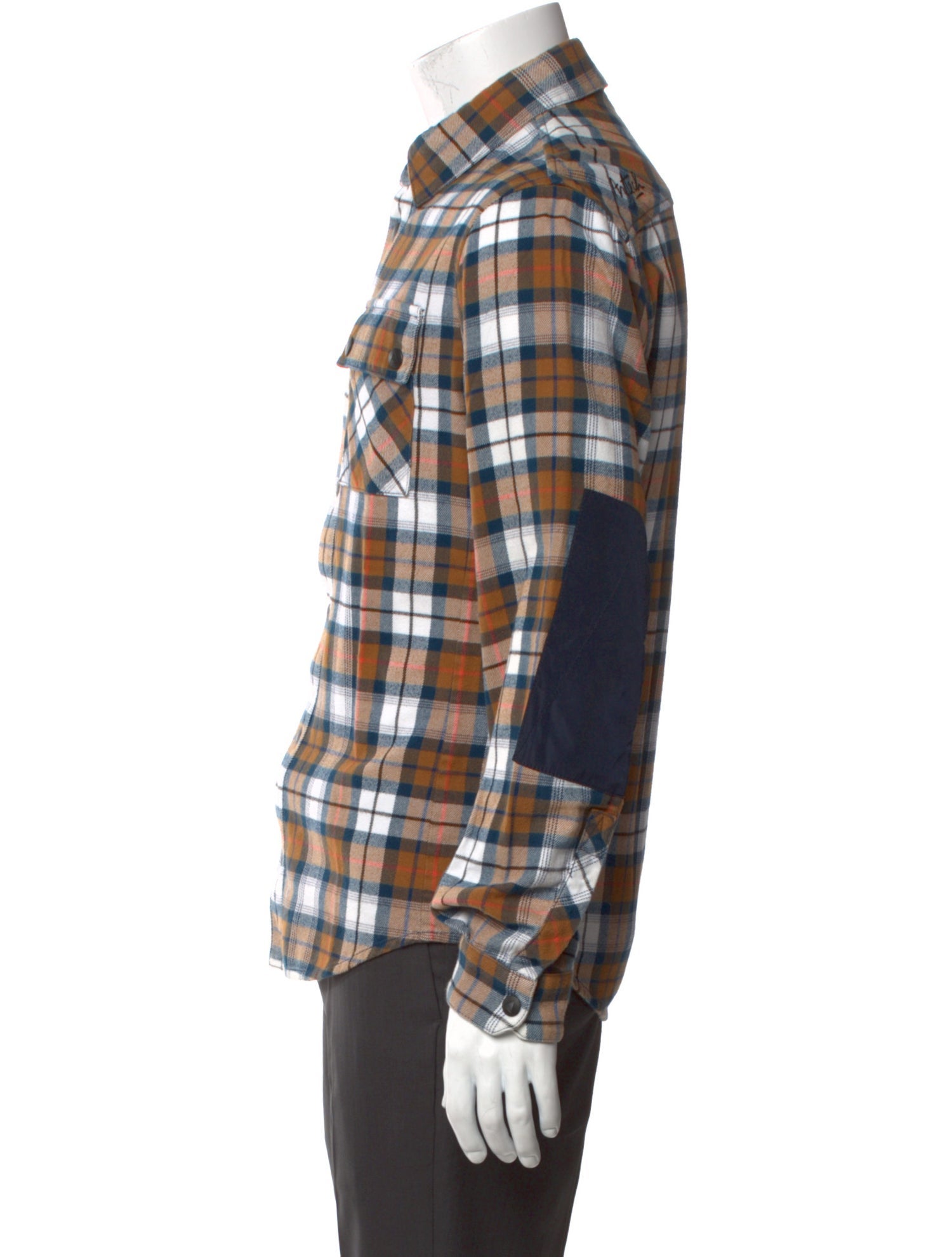 Aztech Mountain Plaid Print Long Sleeve Shirt