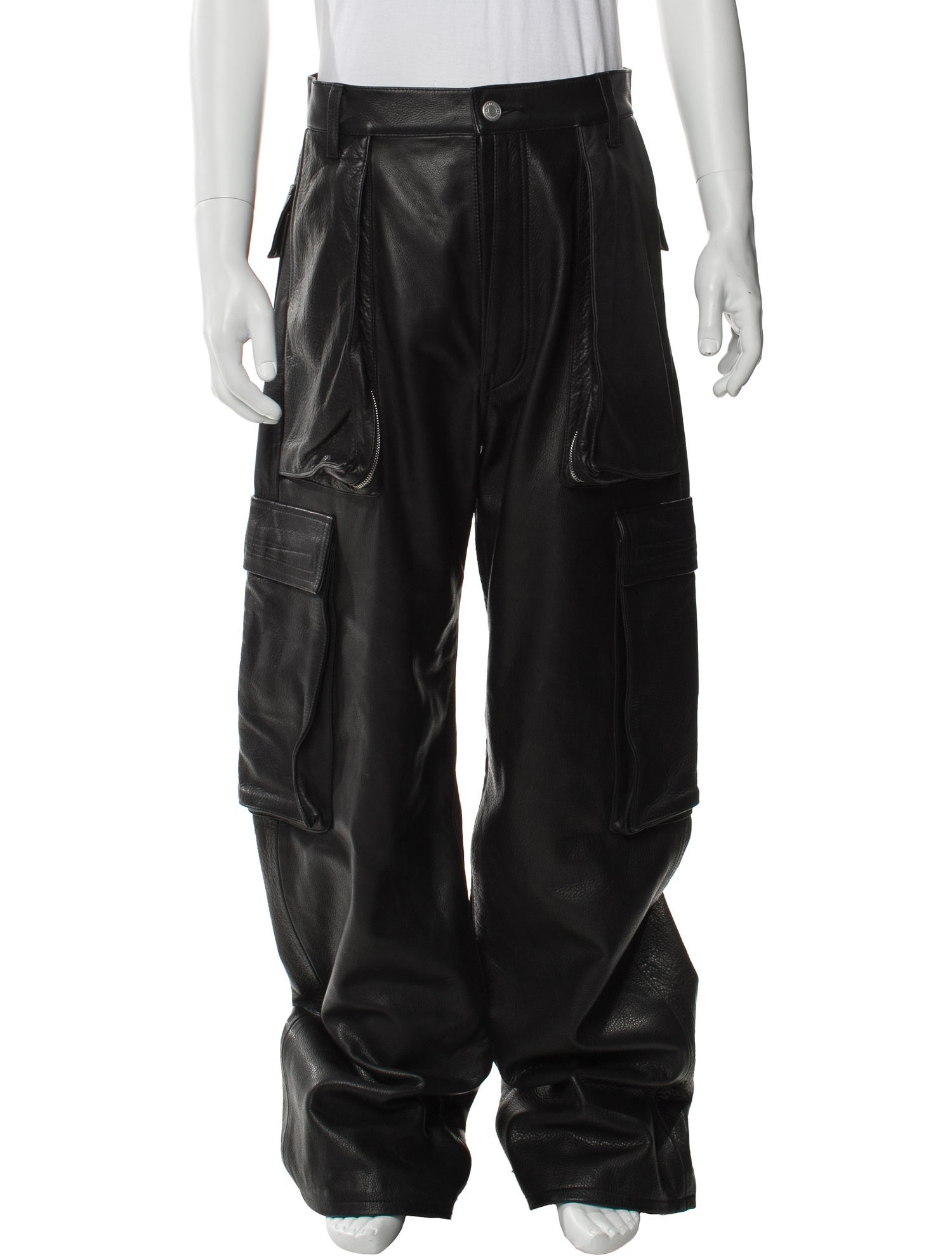 B1ARCHIVE Leather Cargo Pants w/ Tags