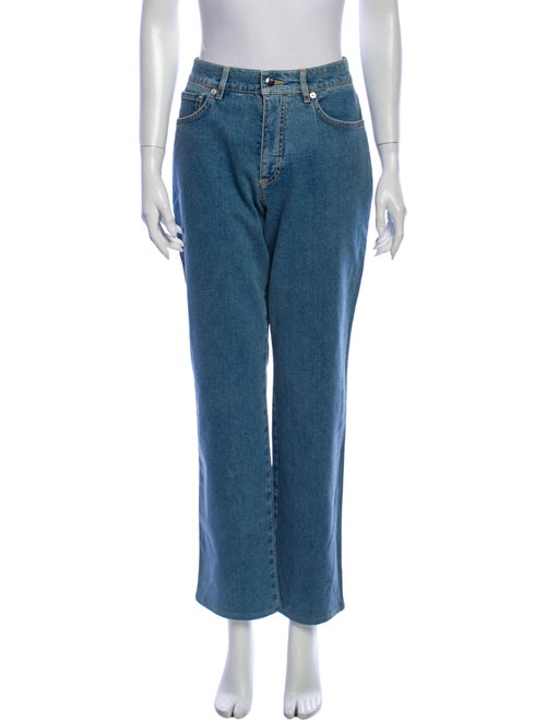 Bogner Mid-Rise Straight Leg Jeans Blue