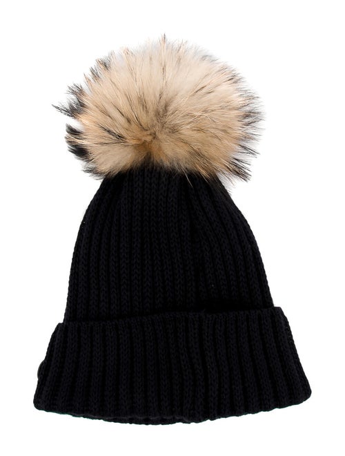 Bogner Wool & Fur-Trimmed Beanie Navy