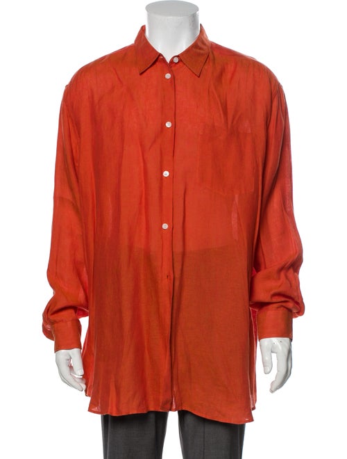 Bogner Linen Long Sleeve Shirt Orange