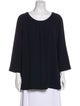 Bogner Scoop Neck Three-Quarter Sleeve Blouse