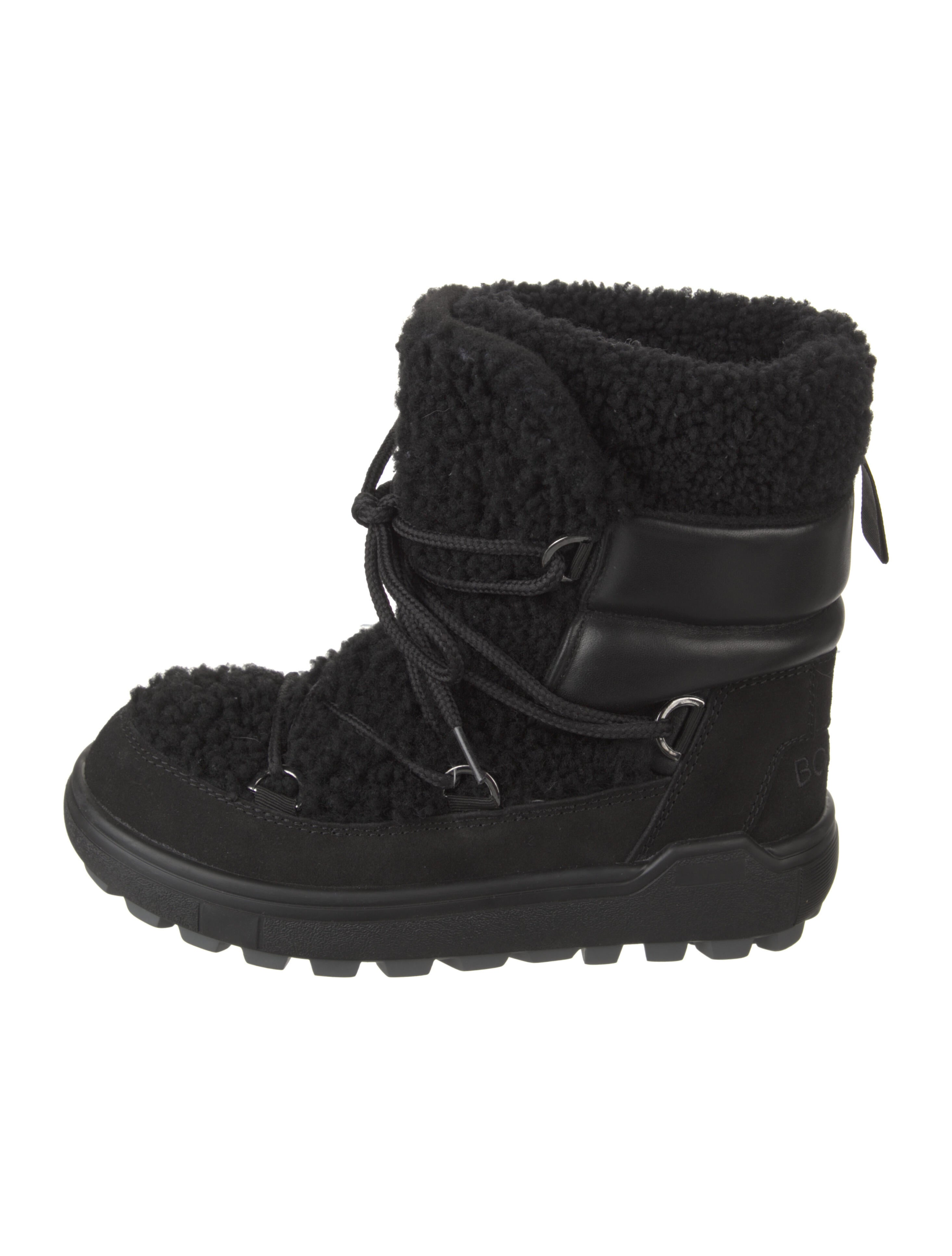 Bogner Faux Fur LaceUp Boots Black Boots, Shoes WB136088 The