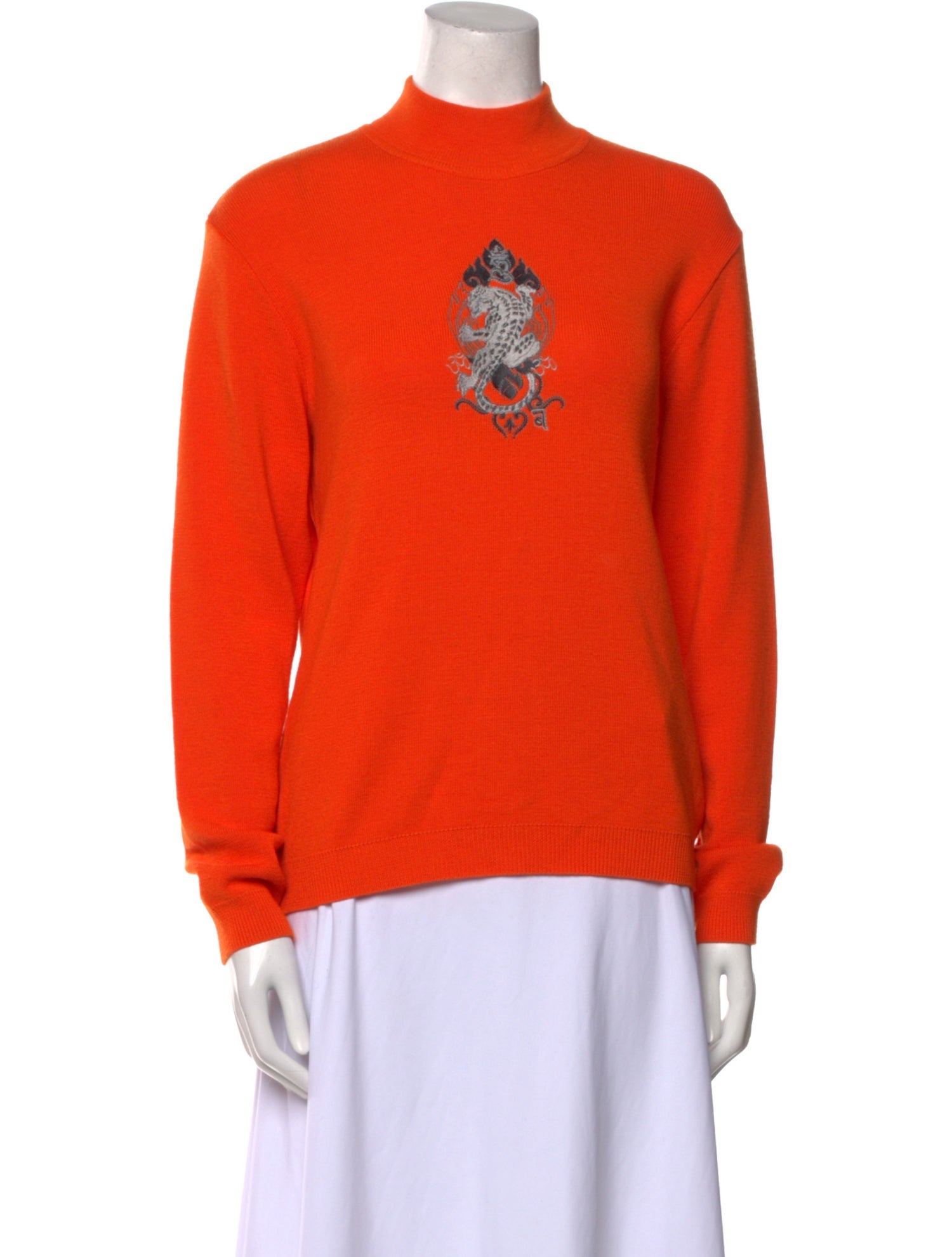 Bogner Graphic Print Mock Neck Sweater