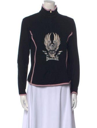 Bogner Graphic Print Turtleneck Sweater