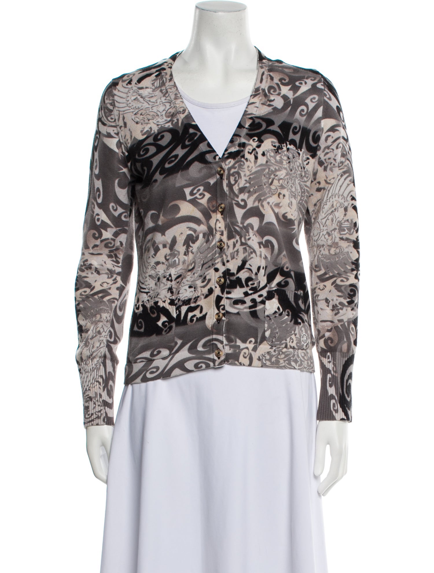 Bogner Printed V-Neck Sweater