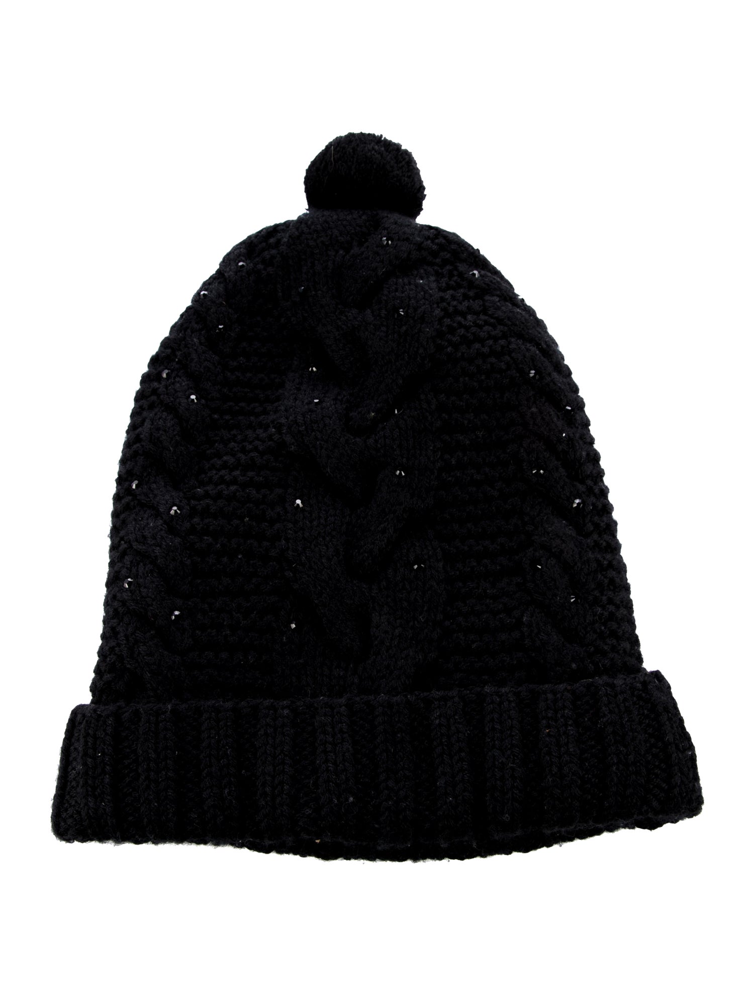 Bogner Embellished Pom-Pom Beanie