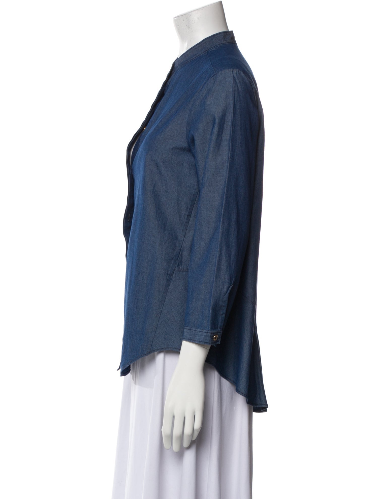 Bogner Three-Quarter Sleeve Button-Up Top