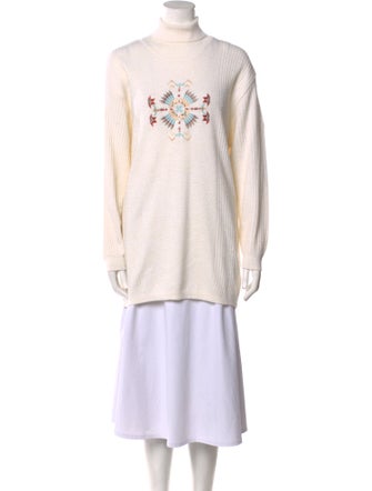 Bogner Graphic Print Turtleneck Sweater