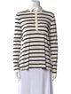 Bogner Striped Long Sleeve Button-Up Top
