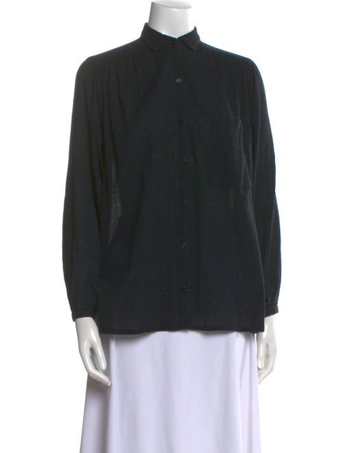 Bogner Wool Long Sleeve Button-Up Top